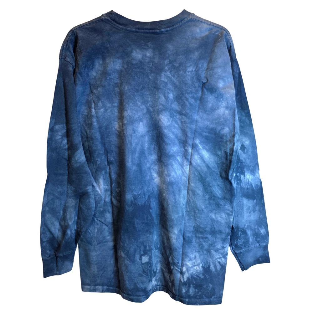 VTG Y2K The Mountain Long Sleeve Tee Shirt Cat Kitten Overalls Unisex Large Blue - Picture 3 of 10